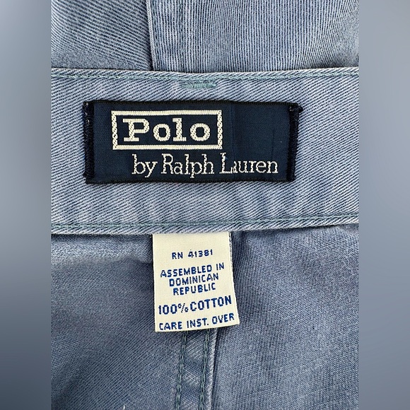 Polo Chino Ralph Lauren Blue Cargo Shorts. Size: 33 - Picture 6 of 8